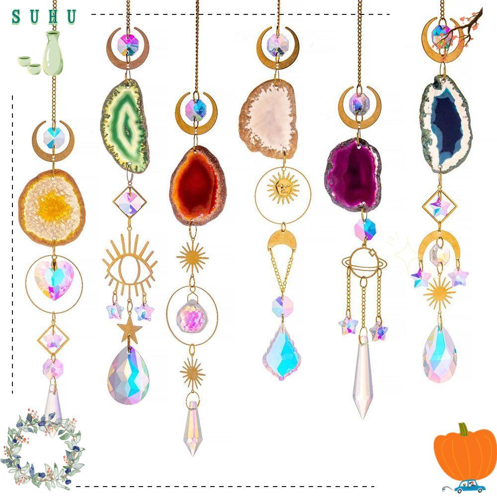 SUHU Sun Catcher จี้ Home Agate Rainbow Maker