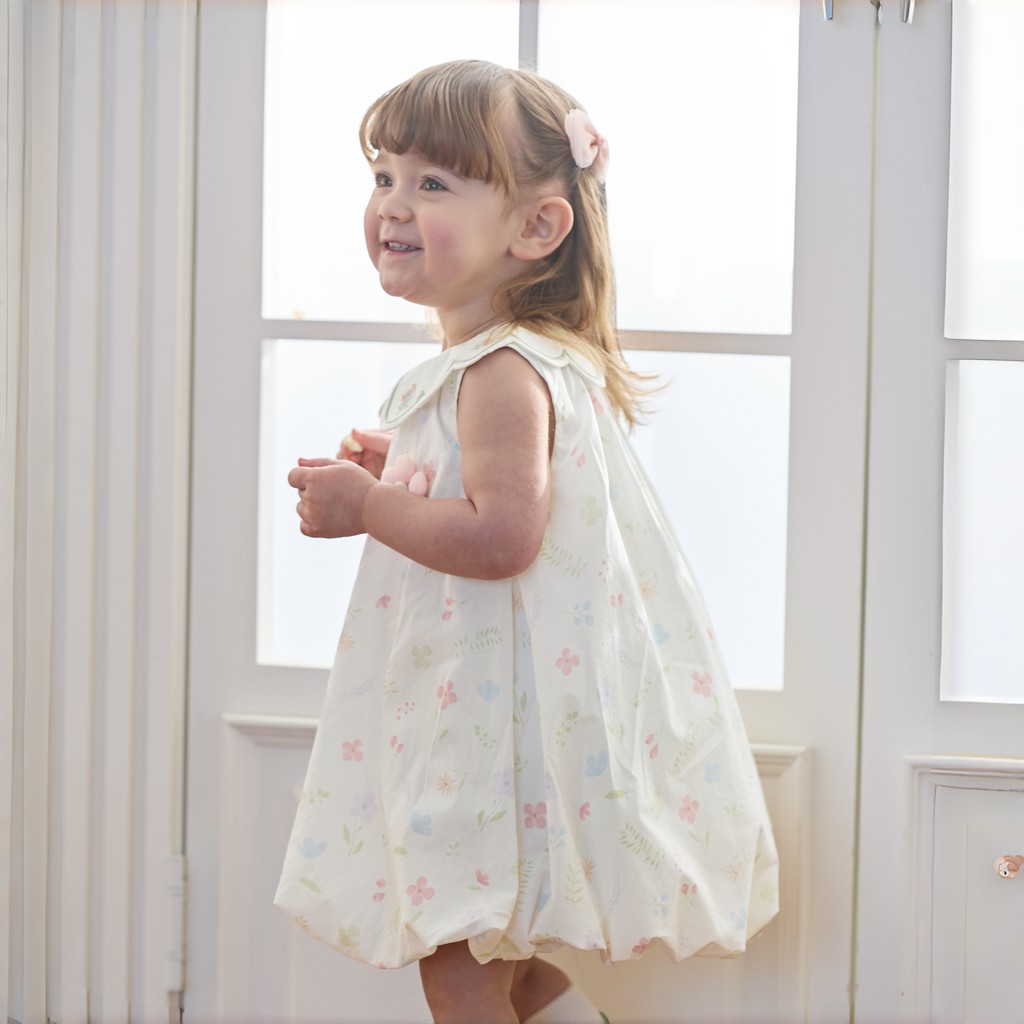 Dave Bella 6M-9Y เดรสแขนกุด เด็กหญิง 100%Cotton ฤดูร้อน เดรสดอกไม้  น่ารักและมีสไตล์ DB2261377 ราคา ถูกที่สุด ดีลบีเคเค แกลเลอรีภาพที่ 5