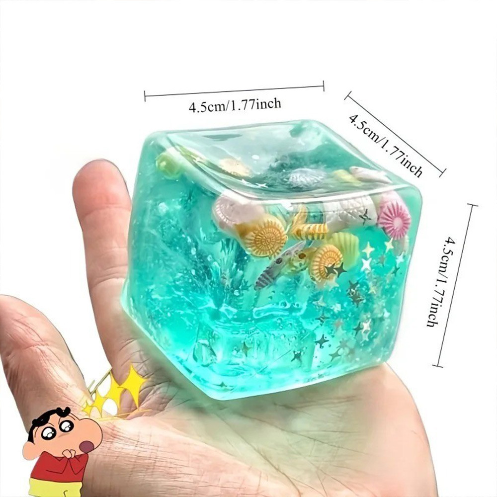 Taba Squishy Stress Balls Cube - Ocean Sensory Fidget Toy Slow Rise Squishy Toys
