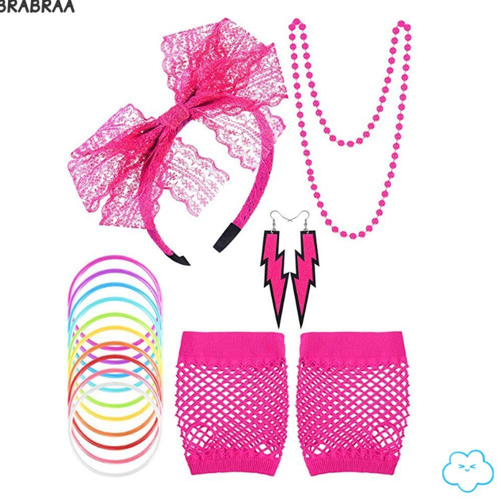 BRABRAA 80s แฟนซี Retro ที่คาดผมสร้อยคอ