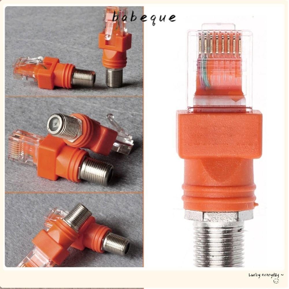 BABEQUE RJ45 ถึง RF Connector, Coupler ขั้วต่อสายไฟ RJ45 ถึง RF หญิงซ็อกเก็ต BNC F-Type Connector, C