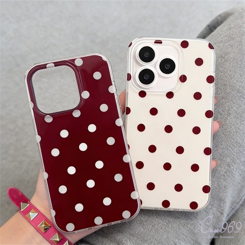 เหมาะสำหรับ Realme C67 C15 C21 C21Y C31 C53 C33 C35 C30 C55 7I 5 C11 C75 C20 11 C63 ลายจุดสีแดงเบอร์