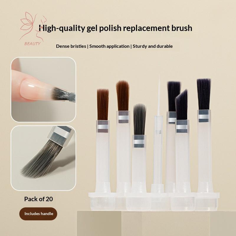 [maybeauty] ชุดแปรงเพ้นท์เล็บมืออาชีพ 20 ชิ้น/กล่องพร้อมด้ามจับไม้ที่ถอดออกได้-แปรงทาสีเล็บอเนกประสงค์,เครื่องมือทําเล็บ {TH}