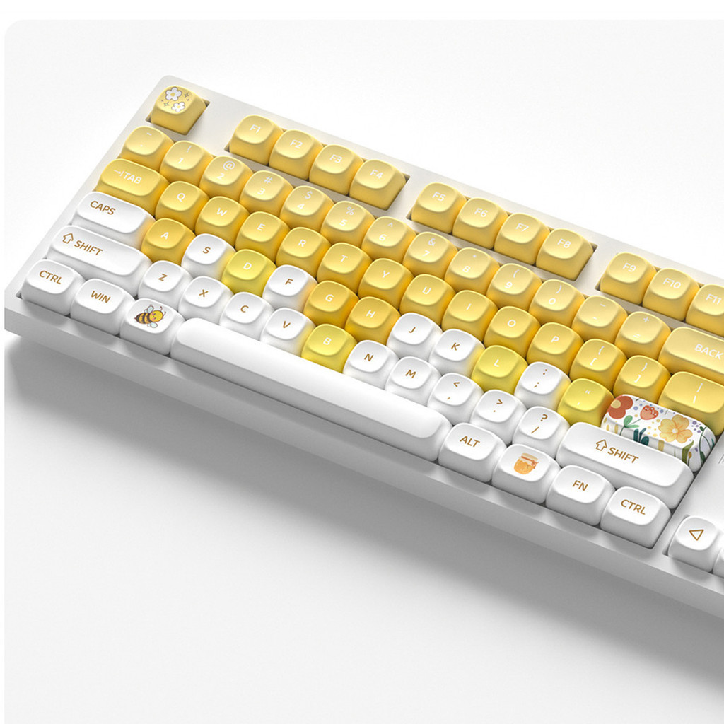 Little Bee MOA Profle Keycaps 121 คีย์ห้าด้าน Dye Sub PBT Keycaps สําหรับคีย์บอร์ดแบบกลไก