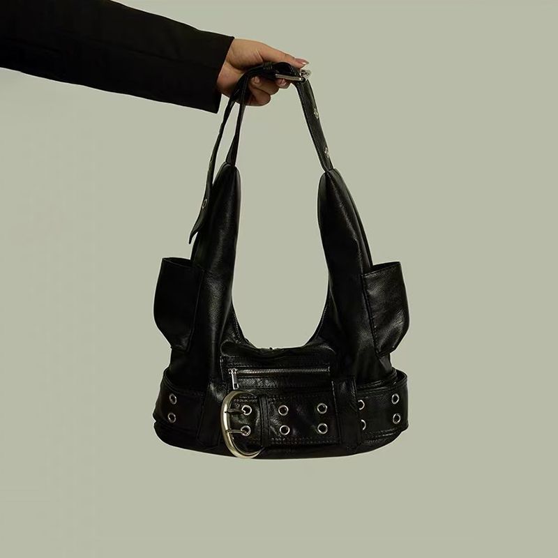 Street Wear High-End Texture One-Shoulder Underarm Bag y2k สาวร้อนขนาดใหญ่-ความจุ Commuter Cross-Bod