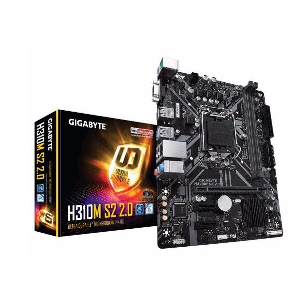[ไม่ใหม่เอี่ยม] เมนบอร์ดราคาโปรโมชั่น Gigabyte H310M-S2 2.0 รองรับระบบ CPU W7 รุ่นที่หกรุ่นที่แปดรุ่