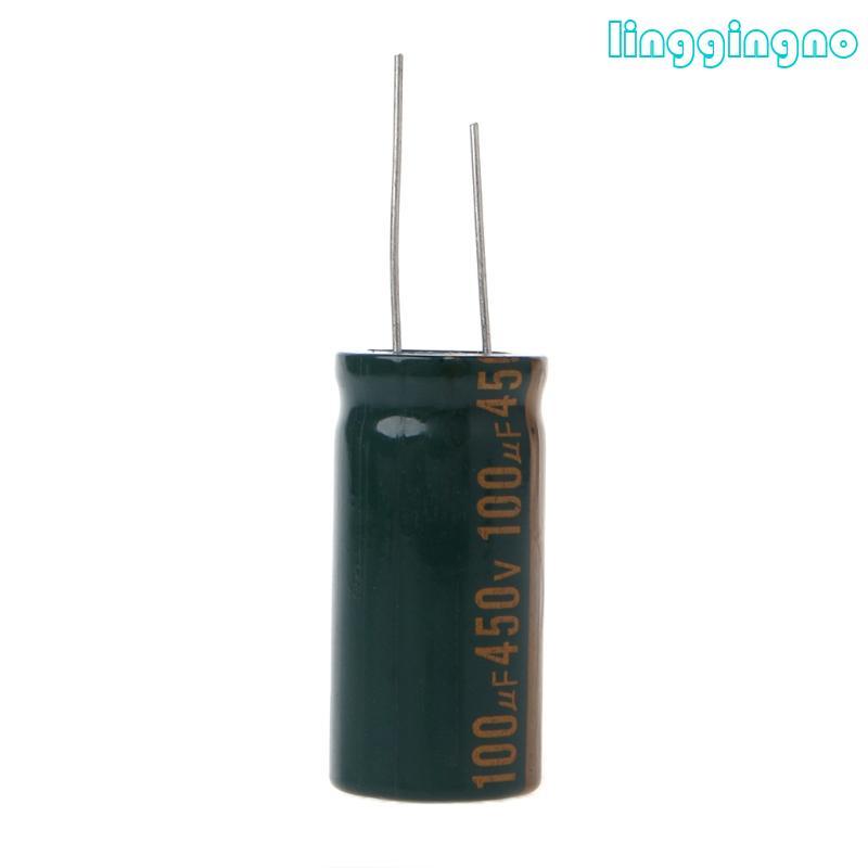 RR 450V 100uF Capacitance Electrolytic Radial Capacitor ความถี่ต่ํา ESR