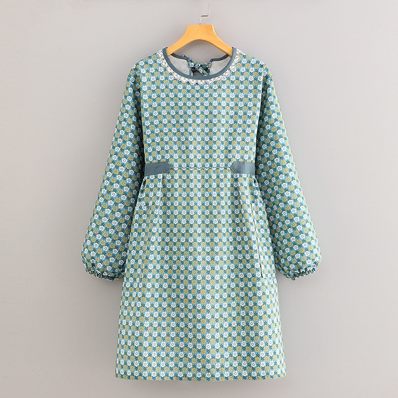 ผ้ากันเปื้อนทําอาหารกันน้ํามันกันน้ําป้องกันร่างกายเต็มรูปแบบย้อนกลับสวมผ้ากันเปื้อนหนาพิเศษแขนยาวโด