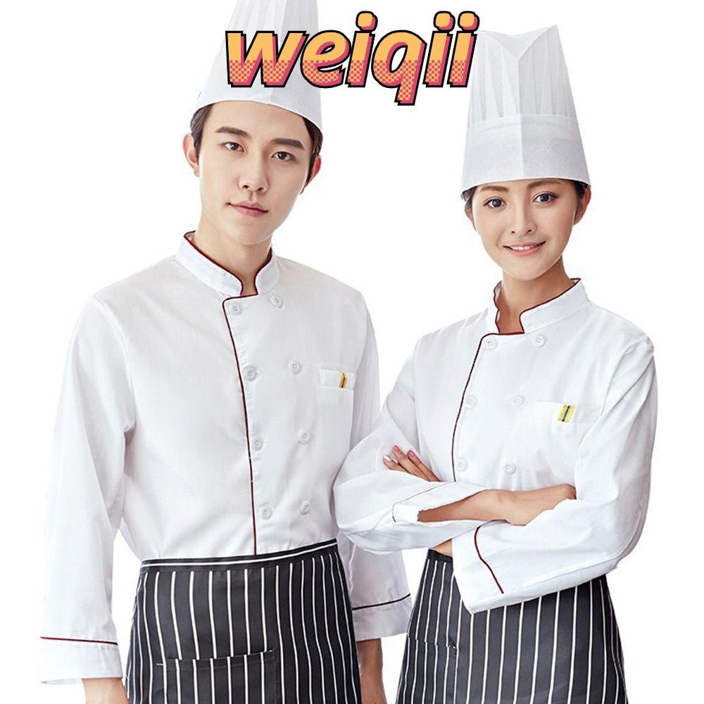 เว่ยชี่ ชุดเชฟแขนสั้นระบายอากาศดี สำหรับโรงแรมและครัว //