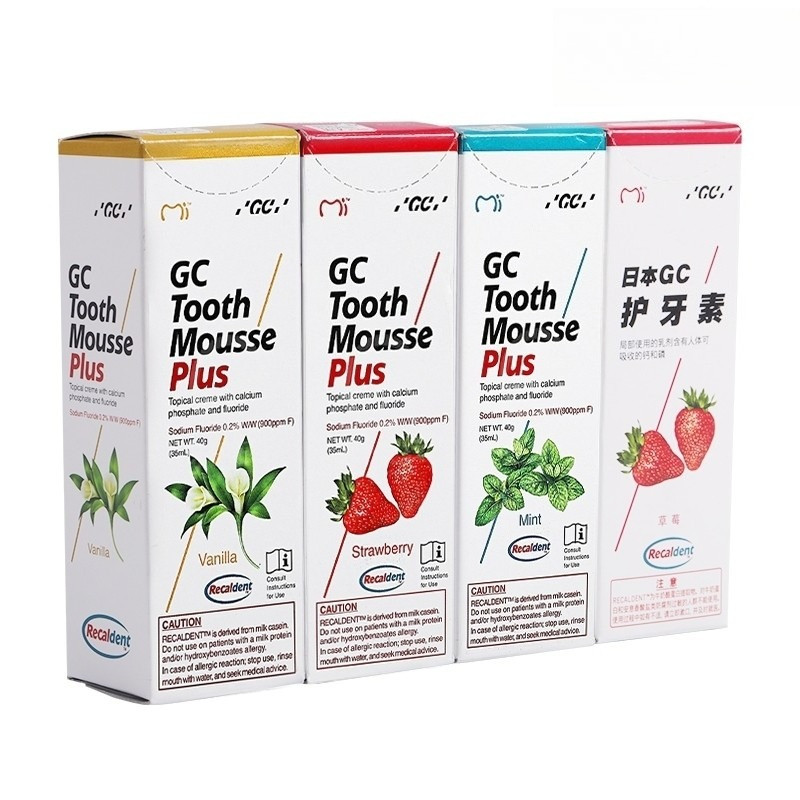 Gc Tooth Mousse Topical creme And Tooth Mousse Plus จากญี่ปุ่น Mint Strawberry รสวานิลลา