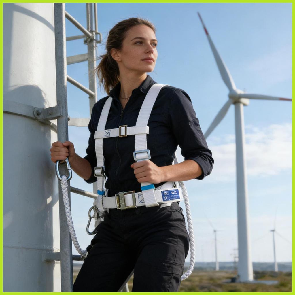 Body Protection Harness Double-Strap Security Gear Work Safety Harness สําหรับก่อสร้างหลังคาทํางาน H