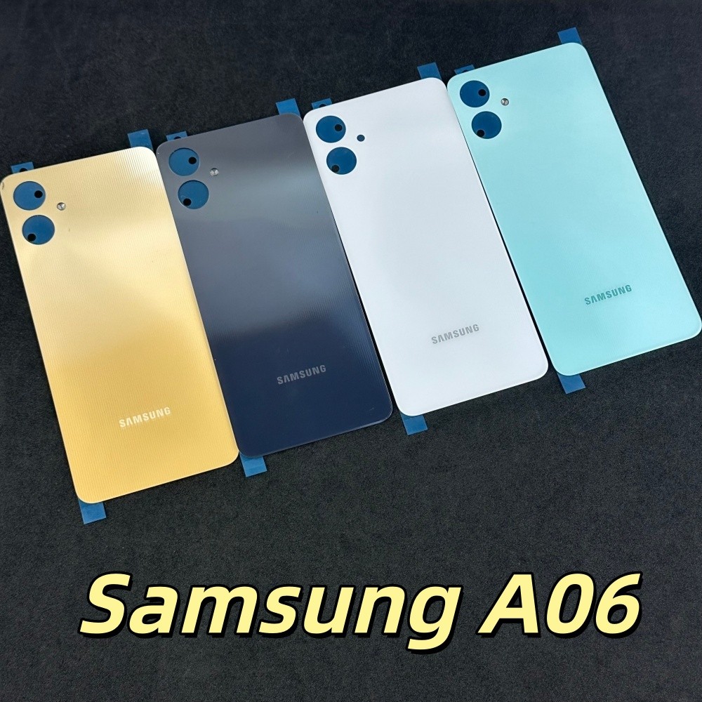 ฝาครอบด้านหลังสําหรับ Samsung Galaxy A06 5G SM-A066B/DS ฝาหลังแบตเตอรี่ + เลนส์กล้องสําหรับ Samsung A 06 ด้านหลังประตูและกาว