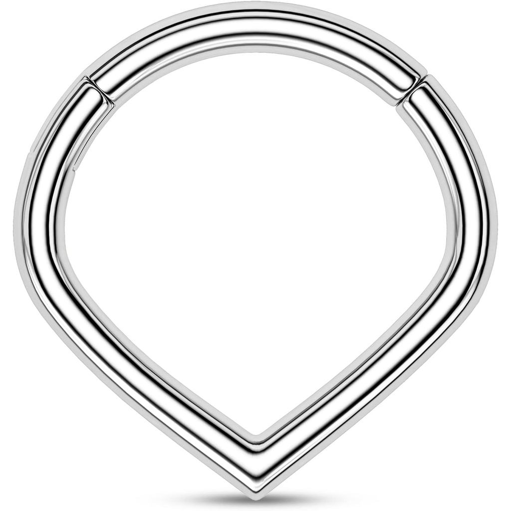 ซม.Crareesi Mania Teardrop Septum แหวน 316L เหล็กผ่าตัด Septum จมูก Hoop 16G Daith ต่างหู Septum Cli