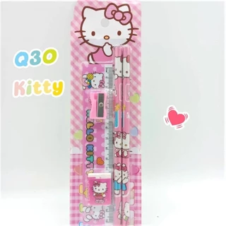 ชุดเครื่องเขียนการ์ตูนนักเรียน อุปกรณ์เครื่องเขียน ชุด 5 ชิ้น