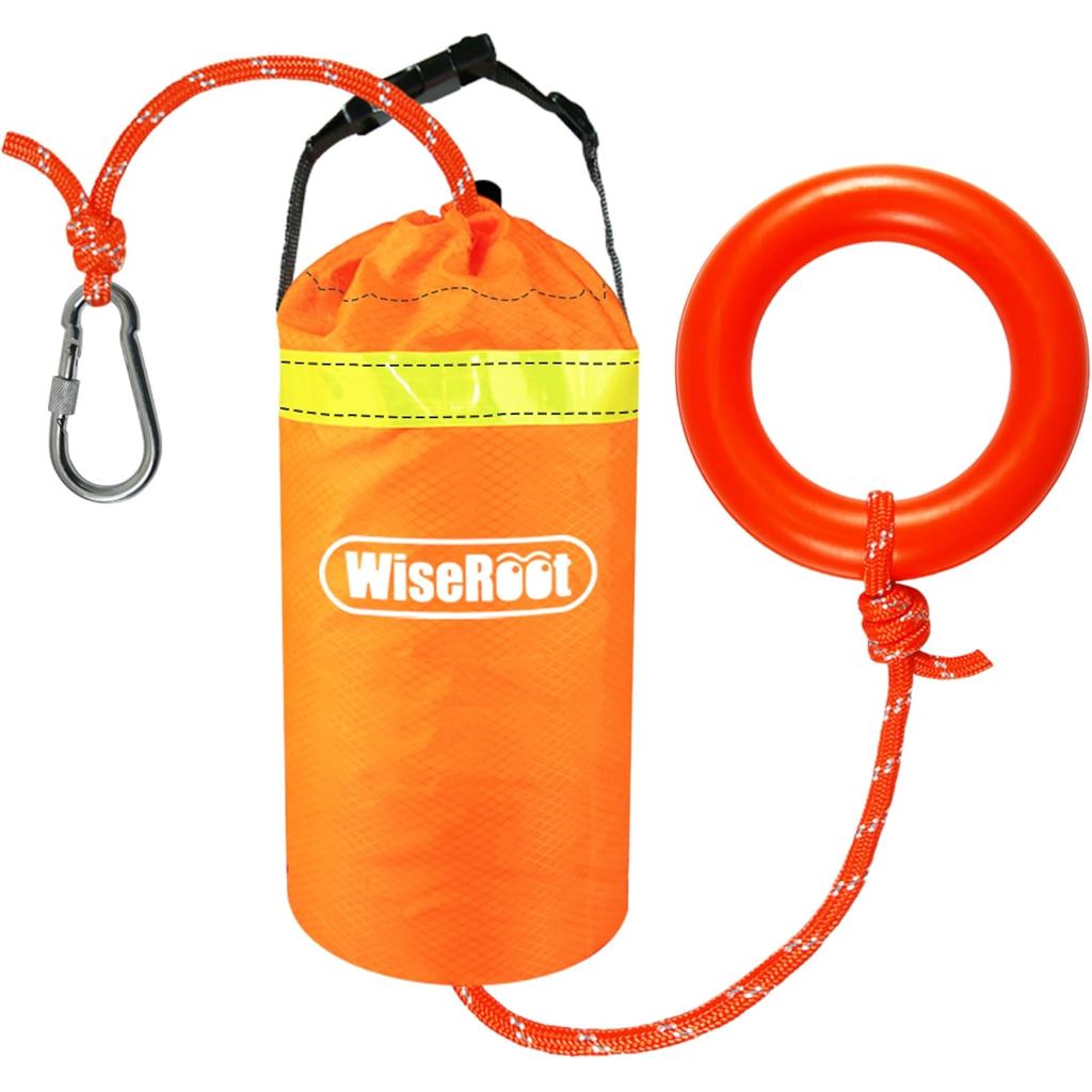 อุปกรณ์ลอยน้ำโยนได้ พร้อมเชือกดึงมองเห็นง่าย ขนาด 50/70/98ฟุต สำหรับการพายเรือและคายัค รองรับ Gewich