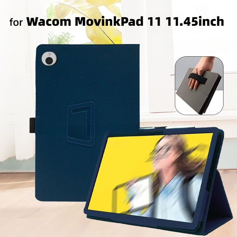 กรณีแท็บเล็ตสําหรับ Wacom MovinkPad 11 11.45 นิ้วหนัง PU วัสดุกันกระแทกฝาครอบป้องกัน Kickstand ฟังก์ชั่น