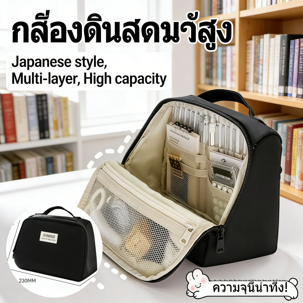 เสียงสายเครื่องเขียนญี่ปุ่นปากกาสิ่งทอสำหรับเรียบง่ายชั้นแบ่งกระเป๋า