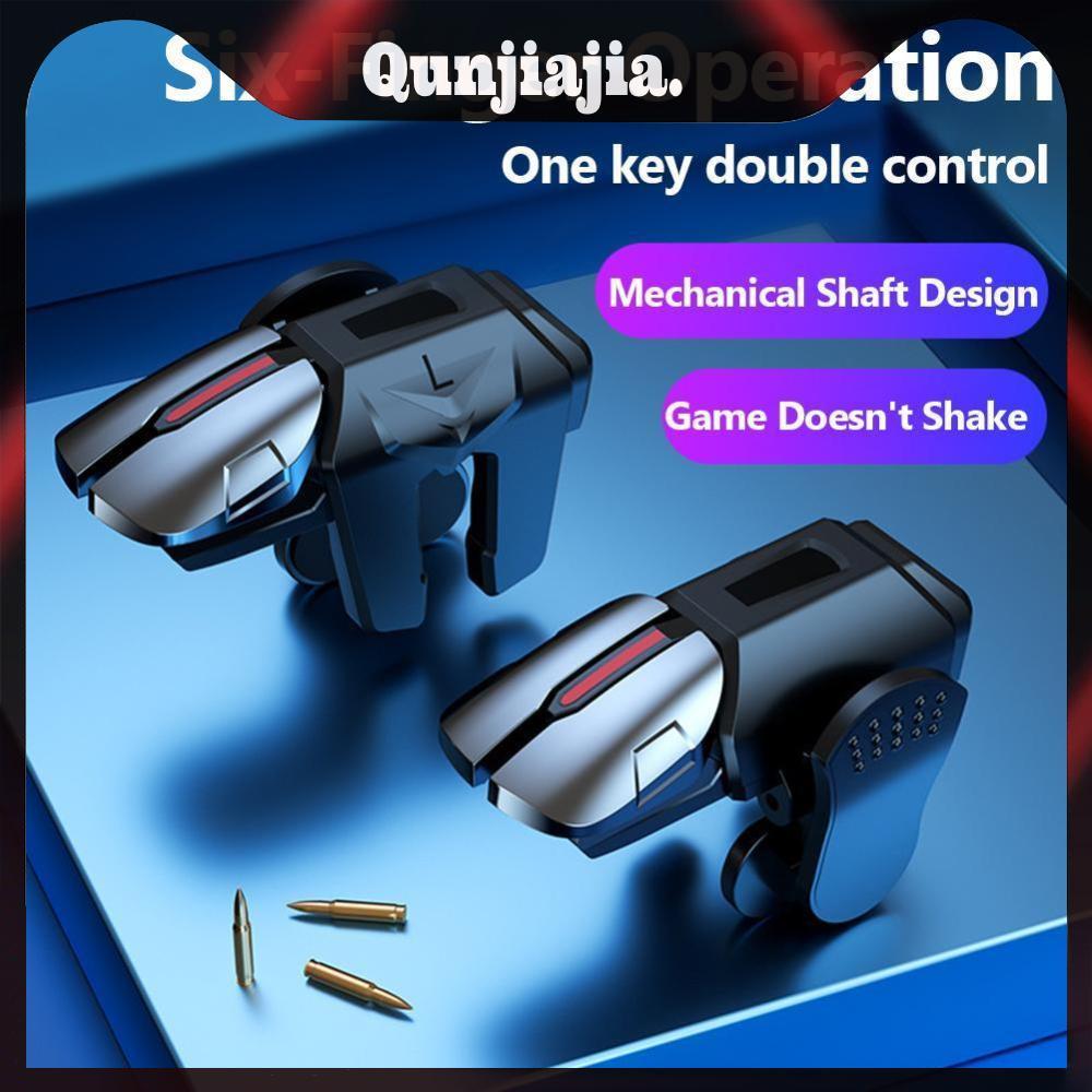 2pcs 6 นิ้วเกม Trigger สําหรับ PUBG เกม Aim Gaming Trigger Shooter Fire ปุ่ม Controller สําหรับโทรศั