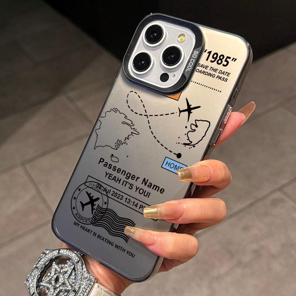 Creative Tickets Plane Line แผนที่ปลอกสําหรับ Apple iPhone 17 Air 16 15 14 Plus 13 12 11 Pro Max X X