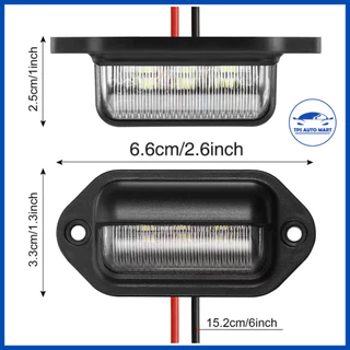 (1 ชิ้น) ไฟส่องป้ายทะเบียน LED 12V/24V กันน้ำ กันฝุ่น สว่างชัด ทนทาน รถยนต์ รถกระบะ รถบรรทุก ติดตั้งง่าย