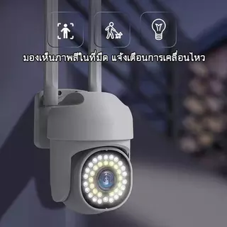 HOME-MALL กล้องวงจรปิดกันน้ำไร้สาย รุ่น i8 8MP FULL Color Wifi PTZ Edition Camera ภาพคมชัด app WIODO