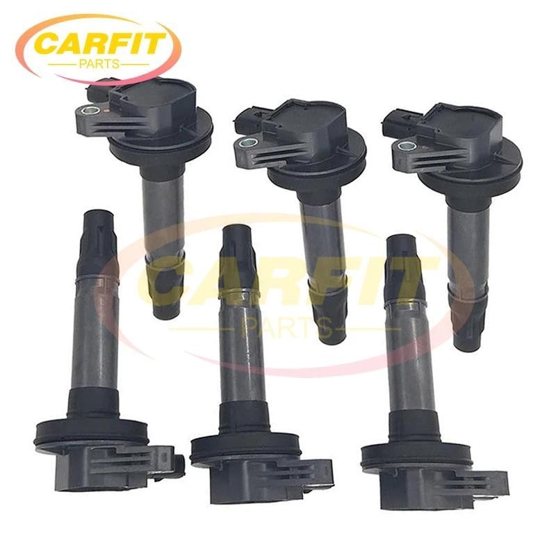 6 ชิ้น 7T4Z-12029-E 7T4Z12029E UF553 คอยล์จุดระเบิดสําหรับ Ford Edge Fusion Mustang Taurus Lincoln M
