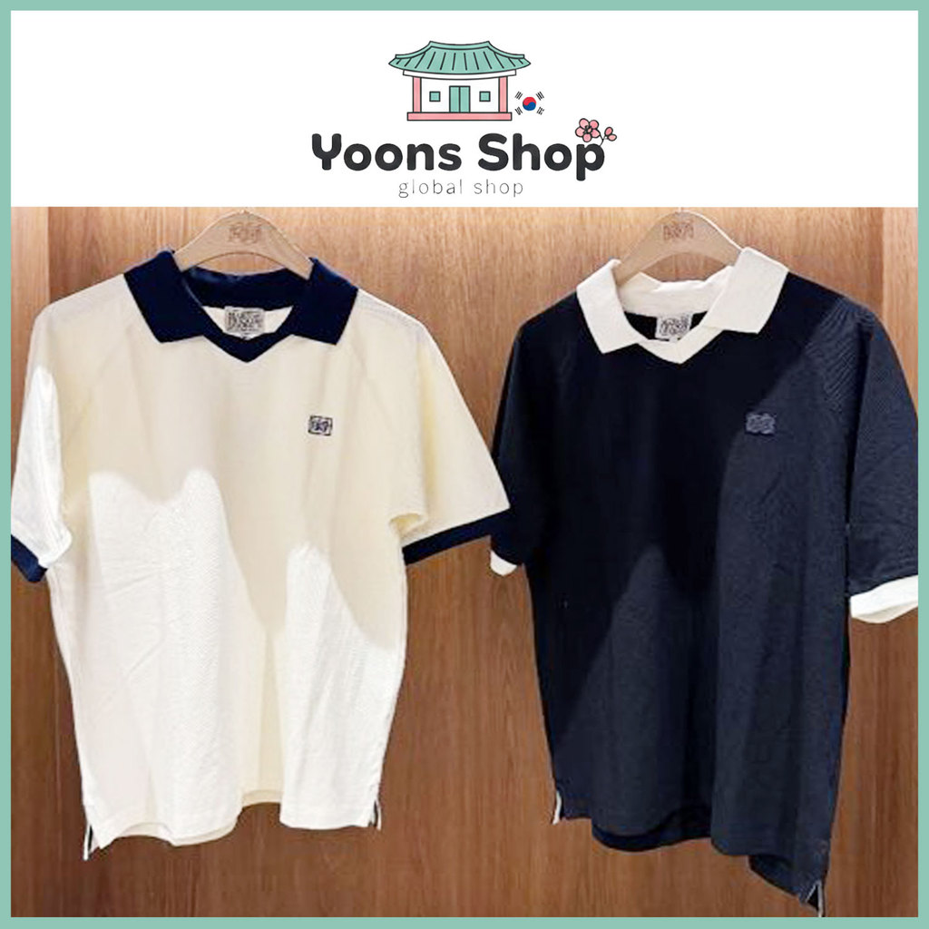 [MARITHE FRANCOIS GIRBAUD] เสื้อยืดคอกลมคอปกกลม ดีไซน์คลาสสิก โลโก้เล็ก_จากเกาหลี