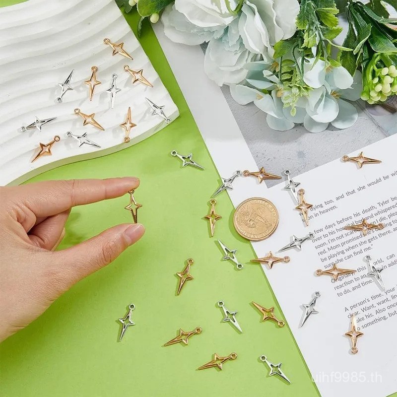 ชุด Charm ดาวโบราณ 2 สี ทองและเงิน สำหรับสร้อยคอ CPI4