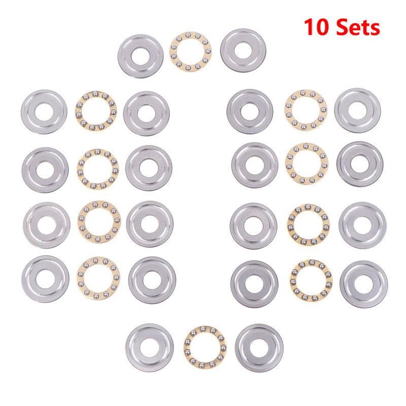 10 ชุด F8-22M Thrust Ball Bearings 7F8 22M Miniature Axial Plane Planar แบริ่งเส้นผ่านศูนย์กลางภายใน
