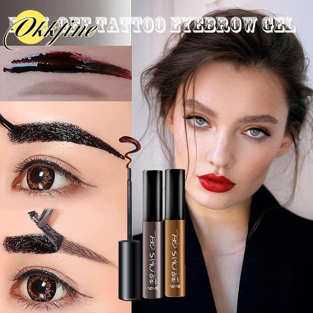 OKKFINE สีธรรมชาติ Easy Peel Eyebrow Tattoo Eyebrow Tint Tint Tint EyeBrow Gel