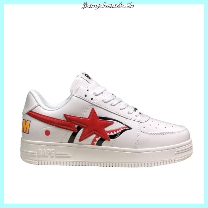 A Bathing Ape (BAPE) BAPE STA LOW รองเท้าผ้าใบที่ทนทาน รองเท้าอินเทรนด์ รองเท้าวิ่งที่สะดวกสบาย