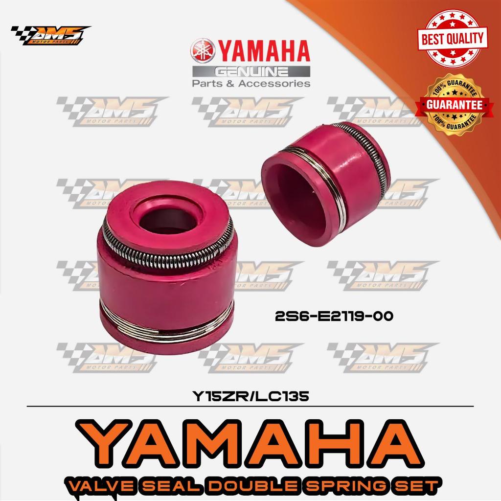 Y15ZR/LC135 YAMAHA ซีลวาล์ว STEM พร้อมชุดสปริงคู่ (2S6-E2119-00) (4 ชิ้น)