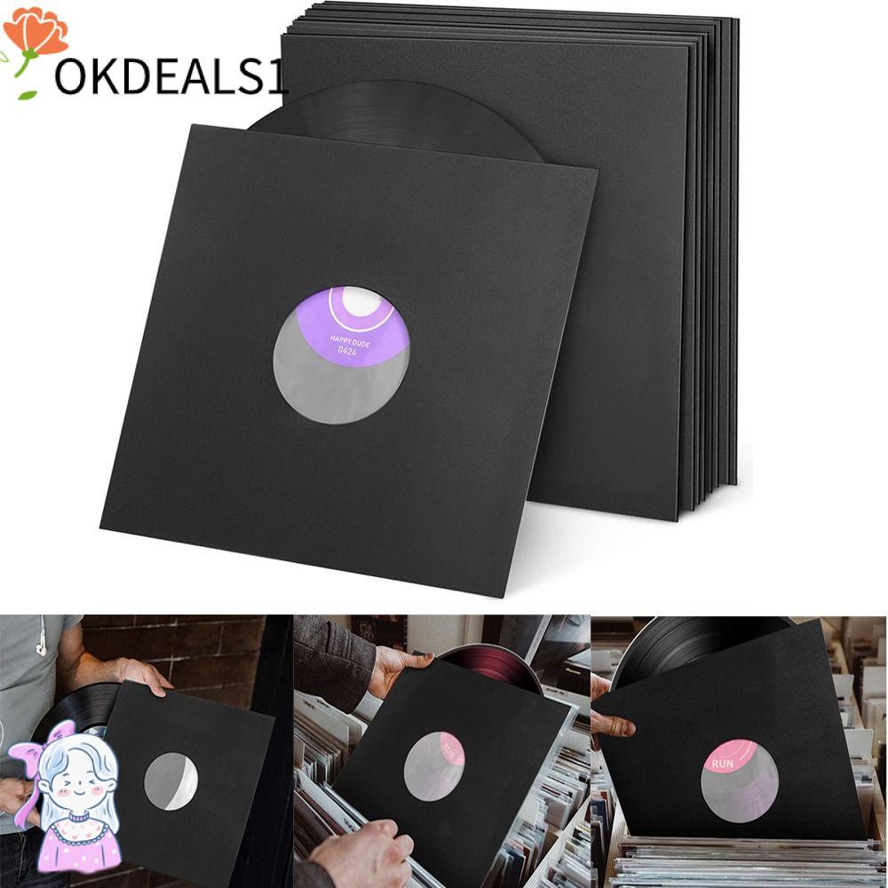 DEALSHOP LP Record Cover, 7/10 นิ้ว Resealable Vinyl Records Sleeve, Composite Vinyl Outer Sleeves R