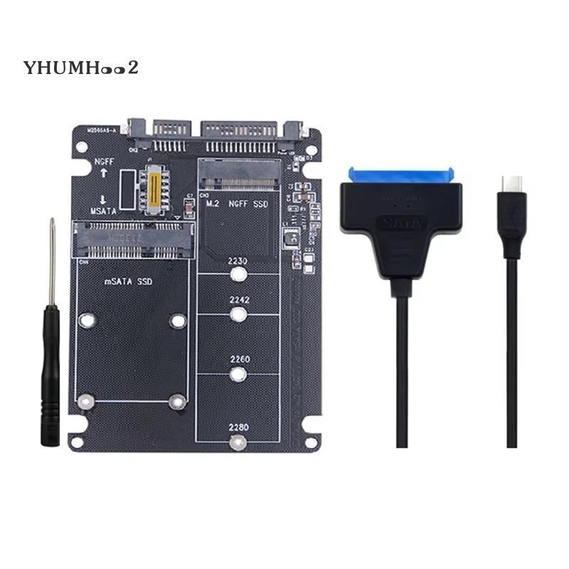 [yhumh002]MSATA เป็นอะแดปเตอร์ USB MSATA Enclosure M.2 NGFF MSATA SSD ถึง 3.0 อะแดปเตอร์ Riser Board