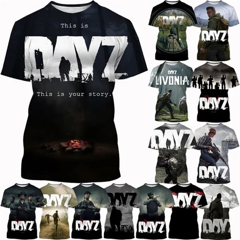 DayZ 3D T-Shirt เสื้อแฟชั่นสไตล์ STREETWEAR และ HARAJUKU สำหรับผู้ชายและผู้หญิง