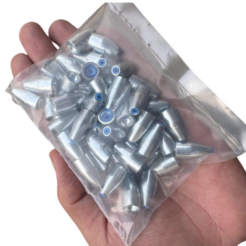 ชุดลูกปัดตกปลา Lure Alloy Bullet แพ็ค 50 ชิ้น พร้อมจี้พลาสติกหัวใจ และTexas Lure สำหรับตกปลาตะกั่วเดี่ยว