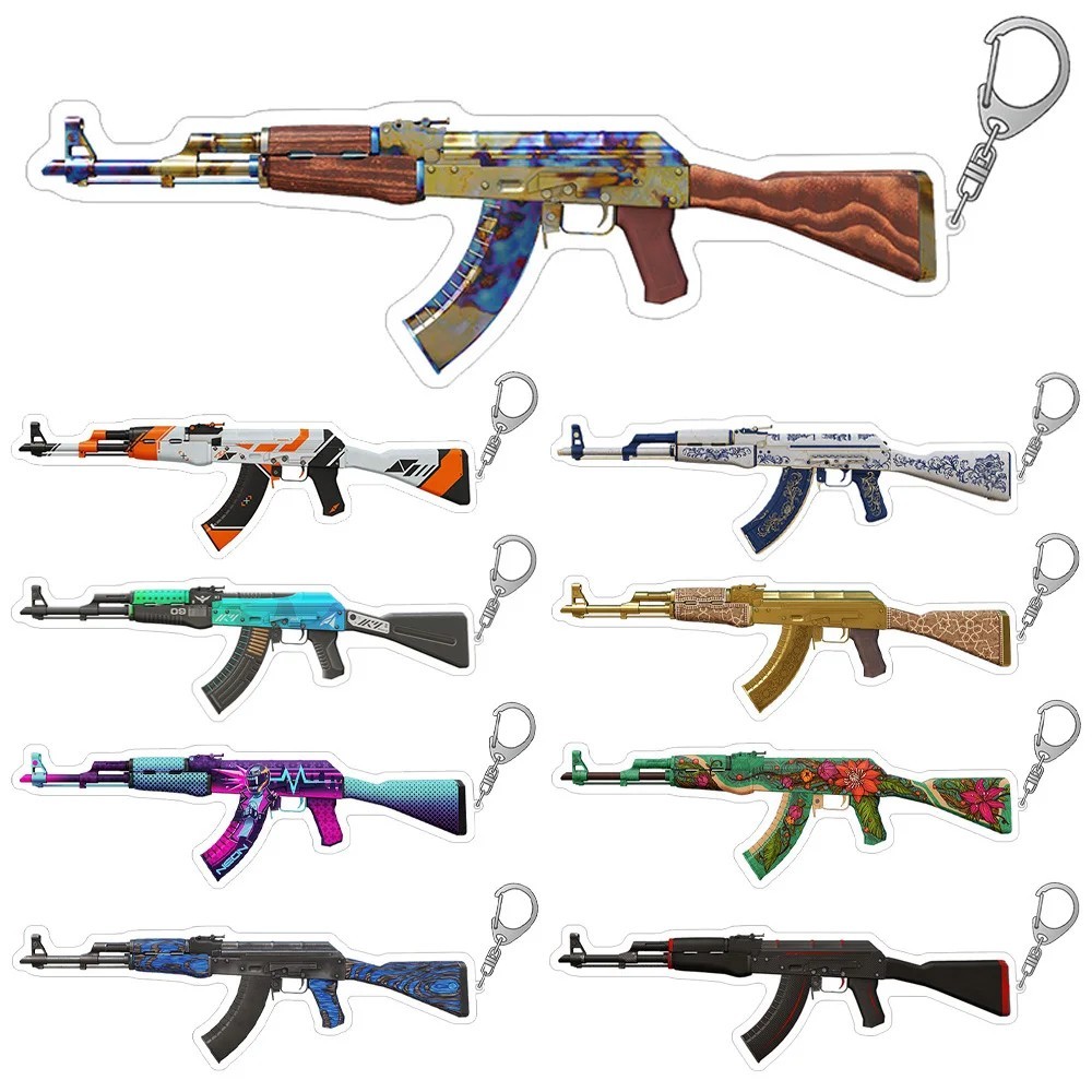 AK47 CS2 CSGO พวงกุญแจ micha อะคริลิค multi-skin gun รุ่น Redline Slate Wild Lotus กระเป๋าเป้สะพายหล