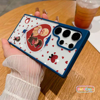สำหรับ Samsungกันกระแทก ผิวด้าน ลายหัวใจ ลิง ผีเสื้อ ดาว เคสแม่เหล็ก ส A56 A55 A36 A35 A26 A16 A15 A07 A06
