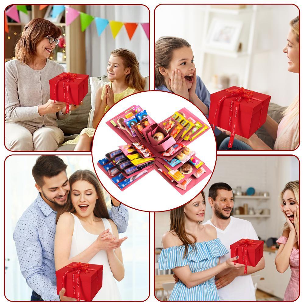 กล่องวันเกิด Multi-layer Surprise ระเบิดกล่องบรรจุภัณฑ์กล่องขนมกล่องเปล่าสําหรับ S5j7