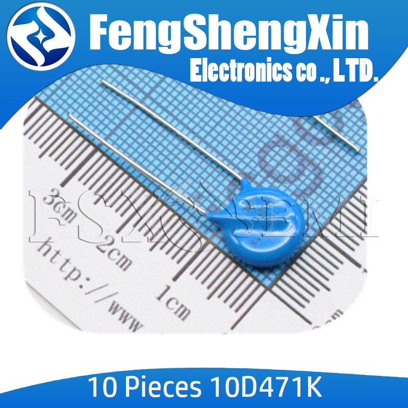 10 ชิ้น 10D471K 470V piezoresistor 10D471 เส้นผ่าศูนย์กลางบิดเบี้ยว 10 มม.