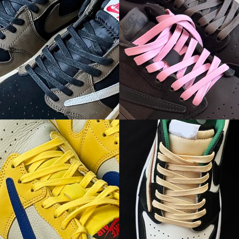 เชือกผูกรองเท้าเหมาะสําหรับ Youshen AJ Lightning Barb Fujiwara Hiroshi Wax Shoelaces dunk Oil Wax Di