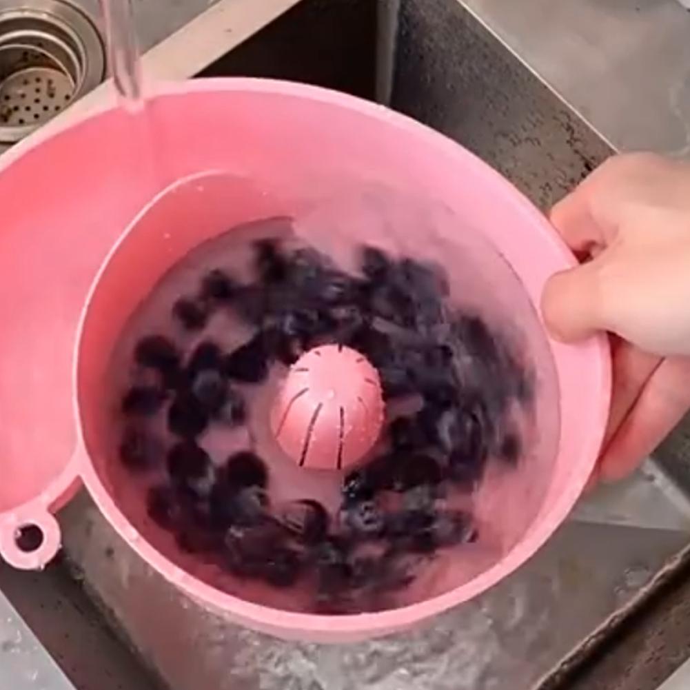 Snail Shape ผลไม้ Drainer ตะกร้าสร้างสรรค์อัตโนมัตินํากลับมาใช้ใหม่อ่างล้างหน้าผักทําความสะอาด B9k0