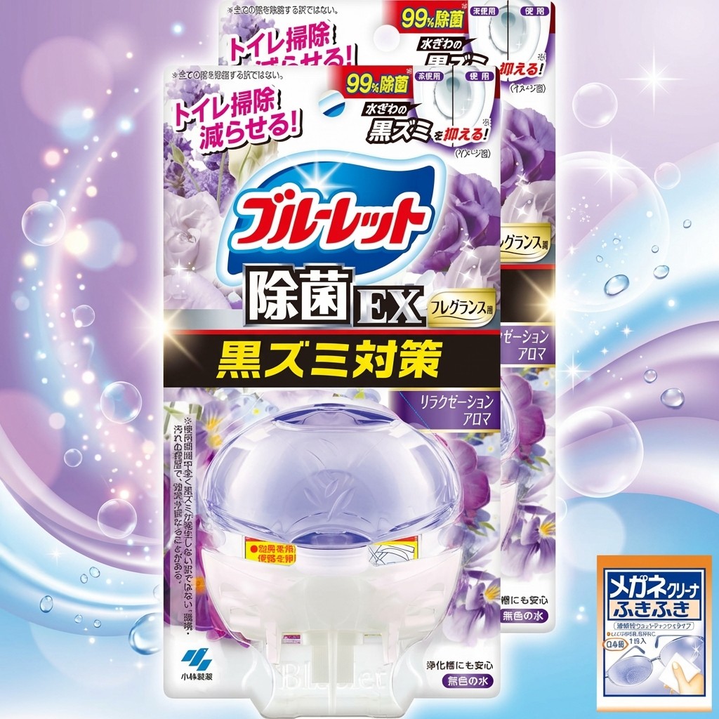 Bluelet (โคบายาชิ) น้ำยาทำความสะอาดโถส้วม สูตรขจัดแบคทีเรีย กลิ่นหอม EX ชนิดเติม (ยกแพ็ค) | Bluelet Liquid Bacteria-Removing EX Fragrance Refill (Bulk)