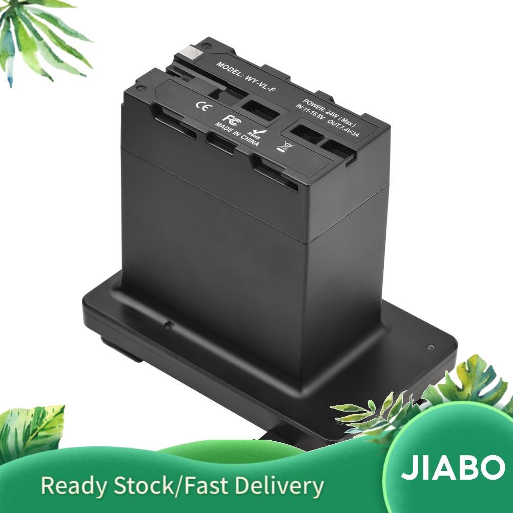 Jiabo Jiabo Andoer V-Lock V Mount แผ่นแบตเตอรี่ NP-F Dummy อะแดปเตอร์ในตัวชิปถอดรหัสเปลี่ยนสำหรับ So