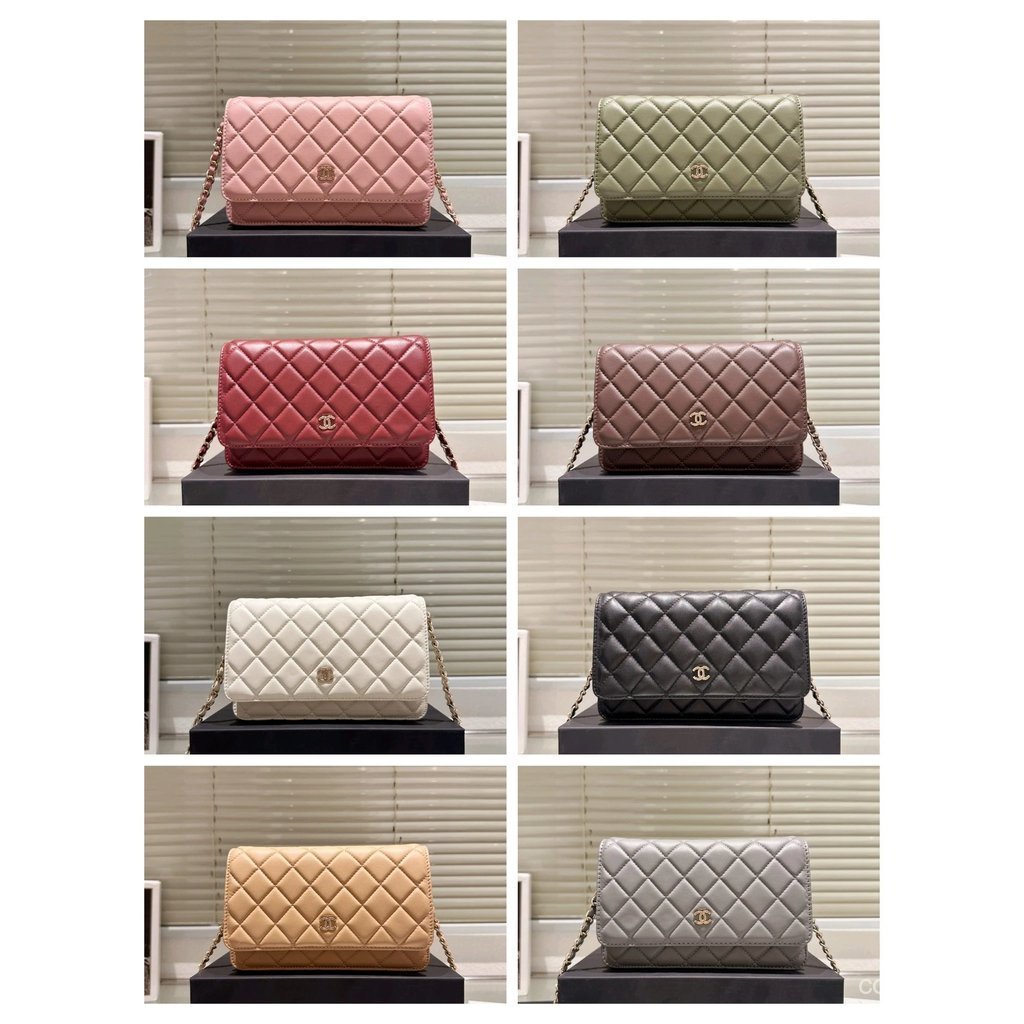 หนังแกะ Woc Fortune Bag Chain Bag กระเป๋าสะพายไหล่ ออกแบบโดย Virginie Viard