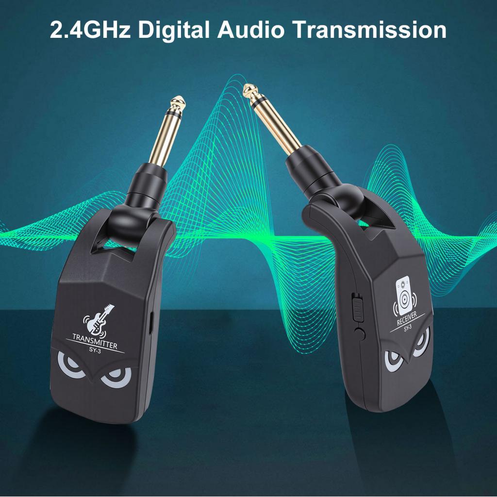 Toloph Guitar ระบบไร้สาย 2.4G เครื่องรับส่งสัญญาณ 4ms Latency ต่ําพิเศษ 10H อายุการใช้งานแบตเตอรี่ยา