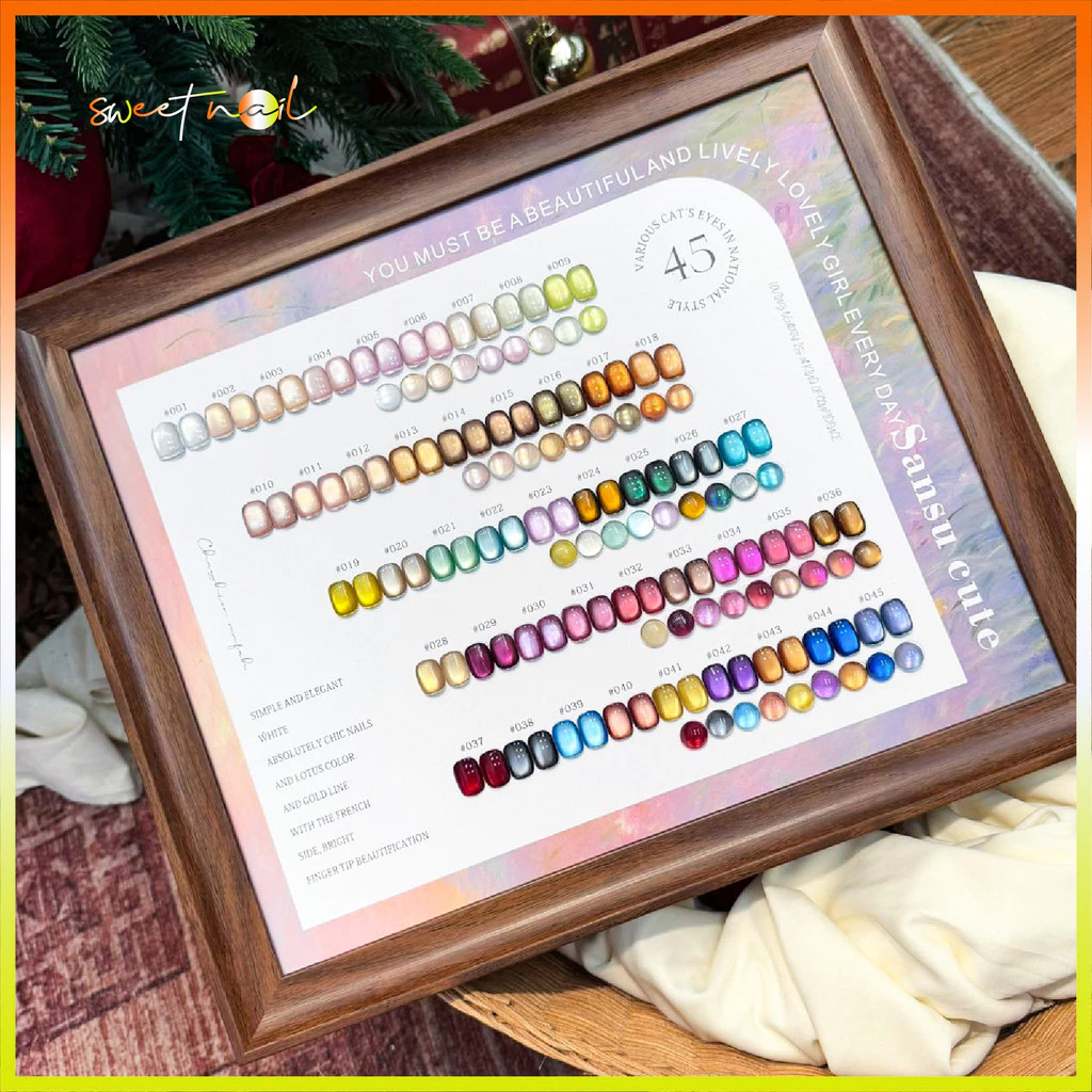 เตรียมจัดส่ง✨ซันซู 45 สี ลูกปัดแก้ว ชุดแต่งเล็บตาแมว (ลูกปัดแก้วหลากสี ฟรีกระดานสี) หลอดเล็ก ลูกปัดแก้วไหม กาวยาทาเล็บตาแมว ชุดแต่งเล็บที่จําเป็นยอดนิยม