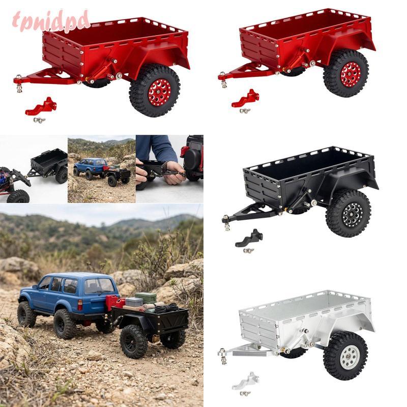 [tpnidpd] RC Trailer พร้อมล้อจําลองอัพเกรด Professional อลูมิเนียมอัลลอยด์ยูทิลิตี้ Trailer สําหรับ 