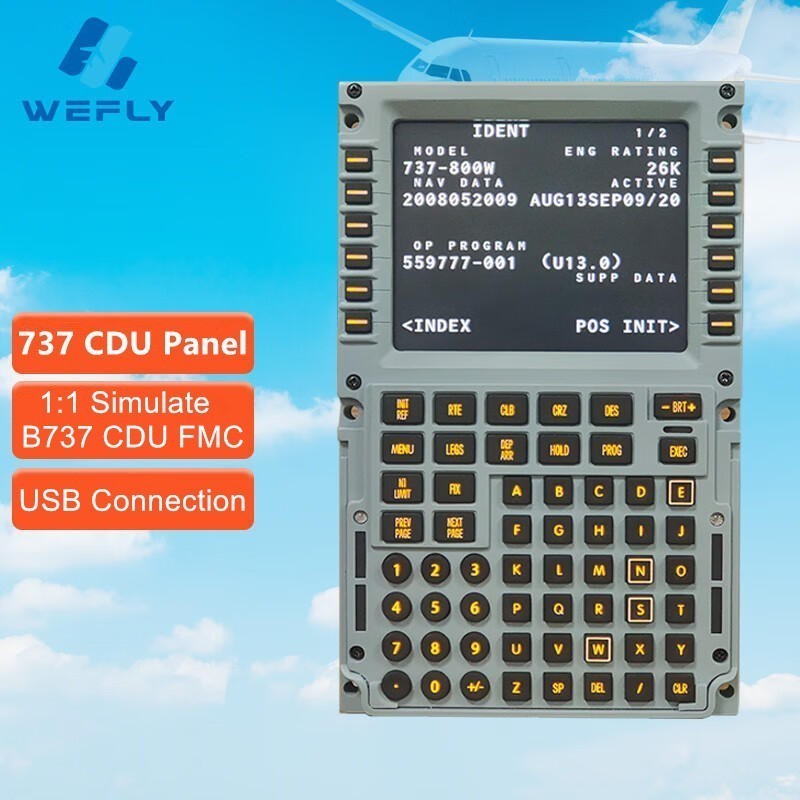 Wefly B737 CDU FMC Flight Sim Avionics CS เส้นทางแผงควบคุม Cockpit Simulator