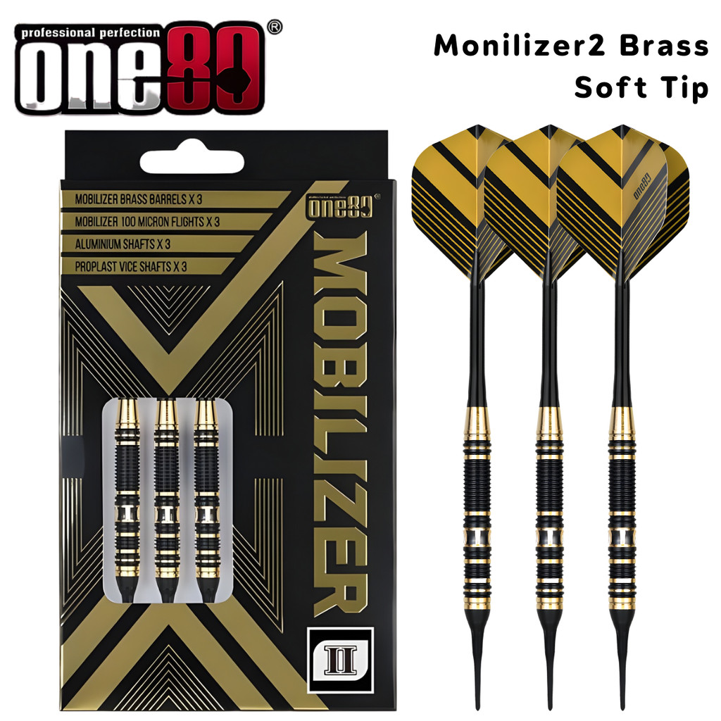 ลูกดอกปาเป้า one80 Monilizer 2 Brass Soft Darts 18g